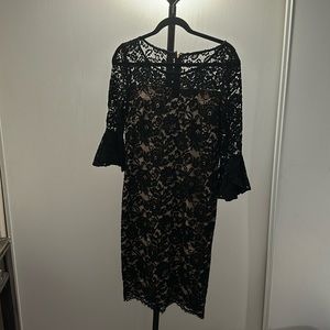 Black and beige color dress, size 10 DKNY brand